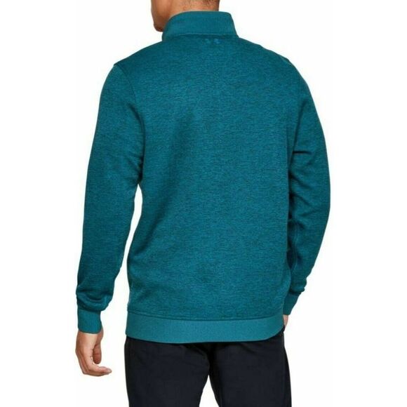Under Armour 1281267 417 Storm Teal Blue Men Sz M Golf 1/4 Zip LS Sweater Fleece - Picture 2 of 7